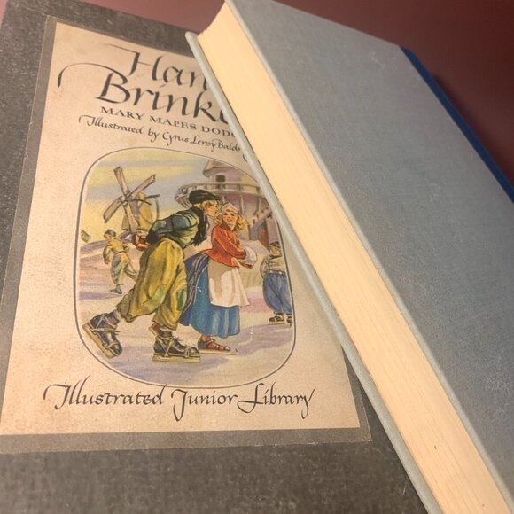 1945 HANS BRINKER, THE SILVER SKATES Mary Mapes Dodge Cardboard Slip Case Cover - Picture 2 of 11